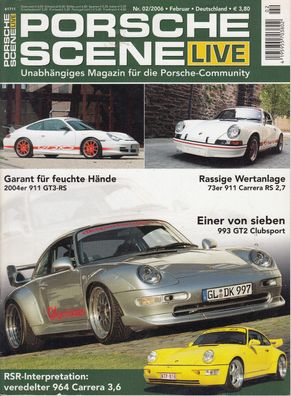 Porsche Scene 2/2006, 993 GT2 Clubsport, 911 Carrera RS 2.7, 911 GT3-RS, 964 Carrera