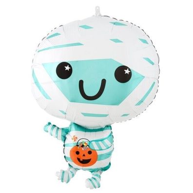 amscan 4195075 Happy Mummy Folienballon - Halloween Mumie ca. 40 x 55 cm