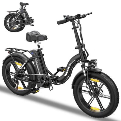 Evercross E-Bike 20" 7 Gang, 48V/15Ah Elektrofahrrad klapprad E-Bike 20Zoll FatReifen