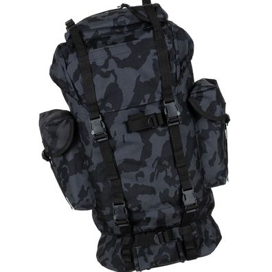 MFH BW Kampfrucksack night camo, verstellbare gepolsterte Tragegurte 43x63x21 cm