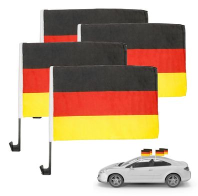 4er Autofahnen Autoflagge Deutschland Auto Fahne Fanartikel Fußball EM 2024