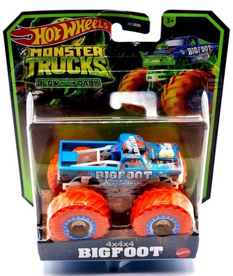 Hot Wheels Glow in hte Dark Leuchtet Im Dunkeln Monster Trucks Auto BigFoot
