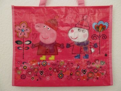 2x Peppa Pig Tasche Mädchen Einkaufstasche Kinder rosa pink Shopper Polyester