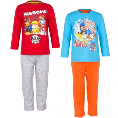 Pyjama Set Schlafanzug Mädchen Paw Patrol rot türkis orange 98 104 110 116 #97