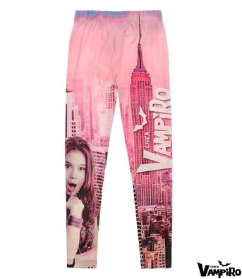 Kinder Mädchen Sporthose Leggings Hose Chica Vampiro pink 116 128 140 152 #710