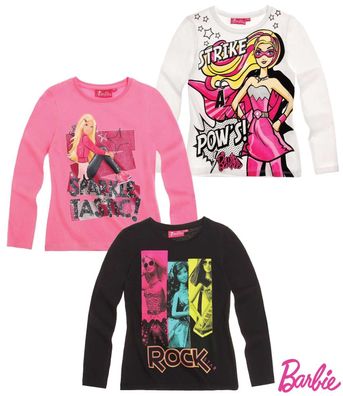 Neu Pulli Pullover Langarmshirt Barbie pink schwarz weiß 92 104 110 116 128 #306