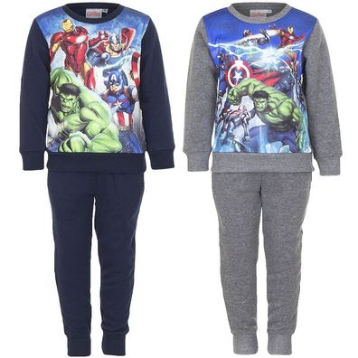 Jogginganzug Set Sport Freizeit Jungen Avengers blau grau 104 116 128 140 #12