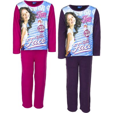 Neu Pyjama Set Schlafanzug Mädchen Soy Luna Fleece Pink Lila 116 128 140 152#302