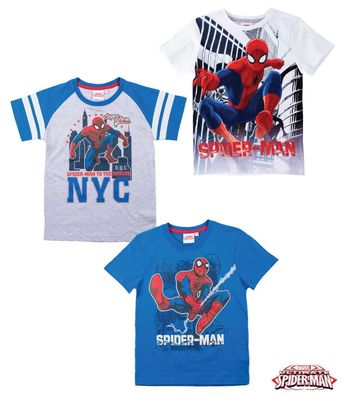 Kinder T-Shirt Jungen Marvel Spiderman kurzarm Gr 92 98 104 110 116 128 140 #801