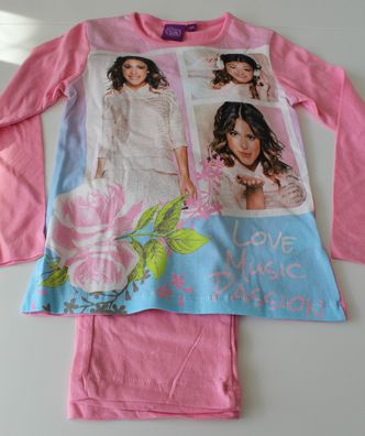 Pyjama Schlafanzug Mädchen Disney Violetta Nachtwäsche Rosa 116 128 140 152 #33a