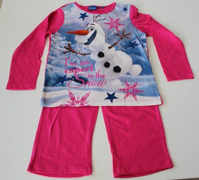 Pyjama Set Schlafanzug Mädchen Disney Frozen Eiskönigin pink 104 110 116 128 #60