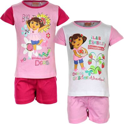 Neu Pyjama Set Schlafanzug Mädchen Nickelodeon DORA rosa pink 98 104 116 128#151