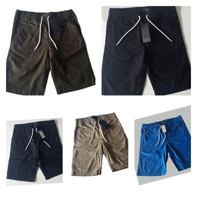 Herren Produkt Chino Shorts kurze Hose Basic Bermuda 100% Baumwolle Unifarben