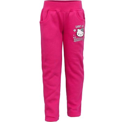 Kinder Mädchen Sporthose Jogginghose Hello Kitty Pink Größe 98 104 116 128 #35