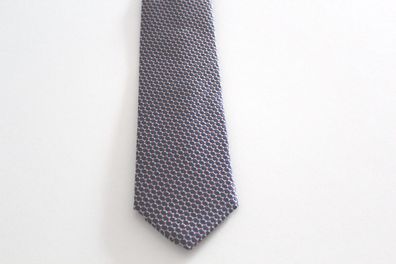 NEU Herren Luxus Krawatte Binder Schlips Seide 150 cm lila rot kleine Karo OVP