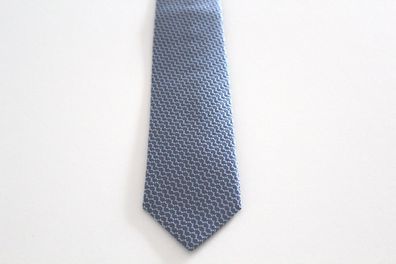 NEU Herren Luxus Krawatte Binder Schlips Seide 150 cm blau kleine Karo OVP
