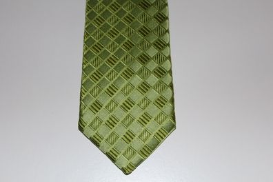 NEU Männer Herren Krawatte Binder Schlips Seide Länge 150 cm grün Karo OVP