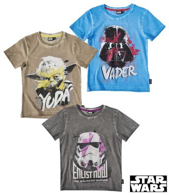 Neu T-Shirt Jungen Star Wars kurzarm grau olive blau Gr. 116 128 134 140 152 #99