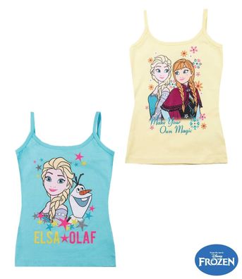 Mädchen T-Shirt ärmellos Frozen Eiskönigin türkis gelb 98 104 116 128 140 #801