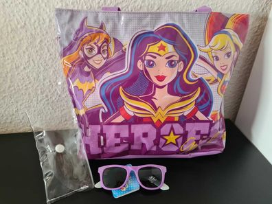 Neu Heroes Tasche Mädchen Strandtasche violett lila Shopper