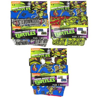 Turtles 2 St. Nickelodeon Boxershorts Unterwäsche Jungen Slip Schlüpfer 92-98#37
