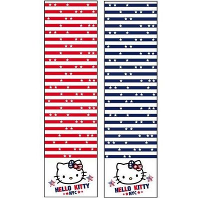 Hello Kitty Schal Gr. 25 x 130 cm Tücher rot-weiß blau-weiß Mädchen Kinder #T01