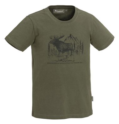 Pinewood 6571 Moose T-Shirt Kids Grün (100) - Größe: 116