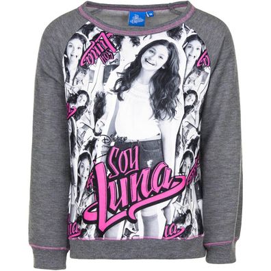 Disney Soy Luna Oberteil Pullover Sweatshirt Shirt Mädchen grau Gr. 116-128