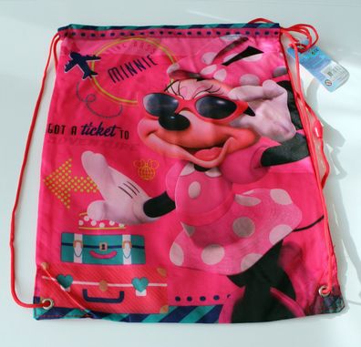 Neu Rucksack Kinder Disney Sporttasche Minnie Mouse pink rosa Polyester 42x33 cm