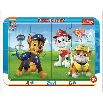 TREFL Baby-Puzzle Happy Paw Patrol 2in1, 10 Teile