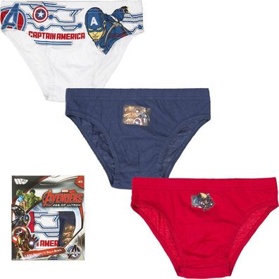 Unterwäsche Jungen Slip Schlüpfer Avengers 3 Stück 92-98 104-110 116-128 #250