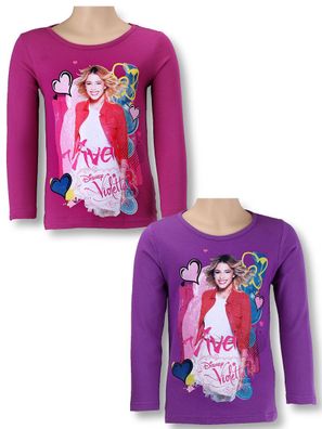 Top Shirt langarm Oberteil Pullover Mädchen Disney Violetta lila 104 - 152 #32