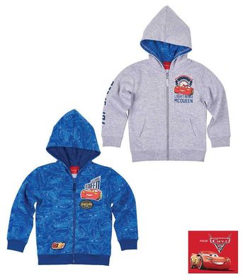Neu Jungen Sweatjacke Disney Cars Jacke Freizeitjacke blau grau 98 - 128 #50
