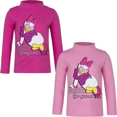 Top Langarmshirt Mädchen Shirt langarm Disney Pullover rosa pink 98 - 128 #62