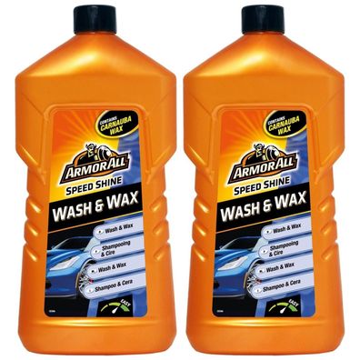 2x Armor All Wash & Wax Auto-Shampoo Carnauba-Wachs + Lack-Versiegelung Pflege