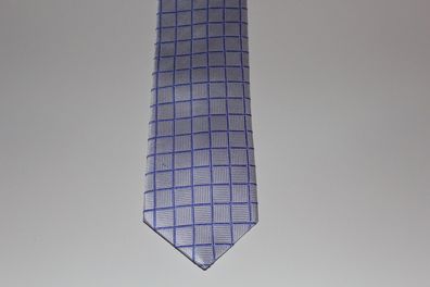 NEU Männer Herren Krawatte Binder Schlips Seide Länge 150 cm lila weiß Karo OVP