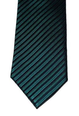 NEU Männer Herren Krawatte Binder Schlips Seide 150cm grün schwarz gestreift OVP