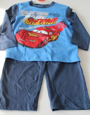 NEU Disney Cars Kinder Pyjama Set Schlafanzug Jungen blau 98 104 116 128 #30