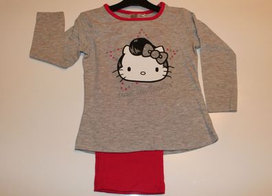 Hello Kitty "Elvis" Pyjama Set Schlafanzug Mädchen grau Größe 98 104 116 128 #48