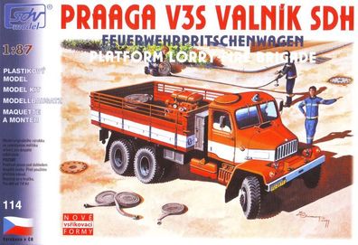 SDV 10114 Praga V3S Feuerwehr Pritsche Maßstab 1:87
