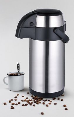 Michelino 3L Thermoskanne Doppelwandig Getränkespender Isolierkanne Kanne Kaffee ...