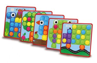 Mosaik Steckspiel Creativ Pins mit 5 Motivkarten 52-tlg.