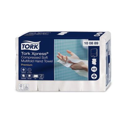 Tork Xpress® Komprimierte Weiche Multifold-Handtücher, 24 cm | Karton (12 Packungen)