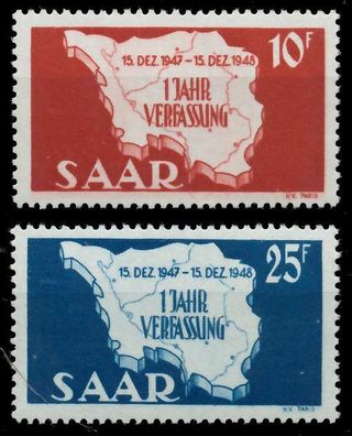 Saarland 1948 Nr 260-261 postfrisch X77AD86