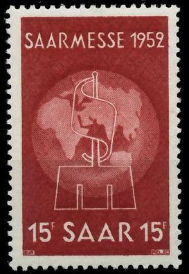 Saarland 1952 Nr 317 postfrisch X77AD8A