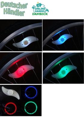 LED Fahrrad Speichenlicht bunt blau rot Beleuchtung Rad Speichen Licht Reflektor