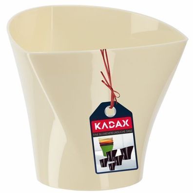 KADAX Blumentopf, übertopf, Pflanztopf aus Kunststoff, 19 cm, Creme