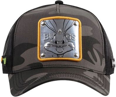 Bugs Bunny Capslab Camo Trucker Cap mit Metalplatte - Looney Tunes Cartoon Caps Kappe