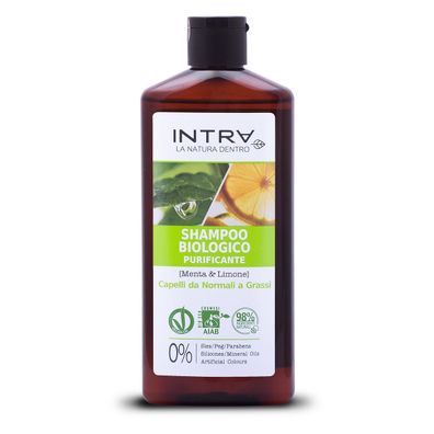 Intra Bio Purificante Minze & Zitrone Shampoo für normales und fettiges Haar 250 ml
