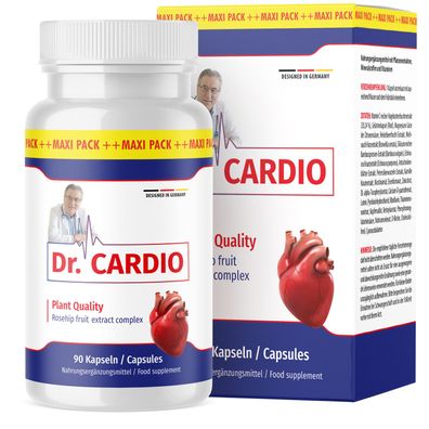 Dr. Cardio Kapseln | mit natürlichen Inhaltsstoffen | für Frauen & Männer | 90 Kapsel